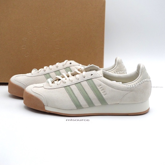 NEW Size 12 Men's adidas Samoa Maha Sneakers IE0968 Chalk White/Half Green - Picture 1 of 9